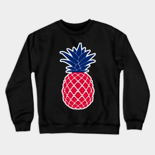 Pineapple 4th of July Celebration, Patriotic Red White Blue Crewneck Sweatshirt